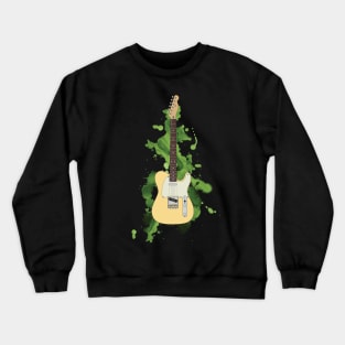 T-Style Electric Guitar Buttercream Color Crewneck Sweatshirt